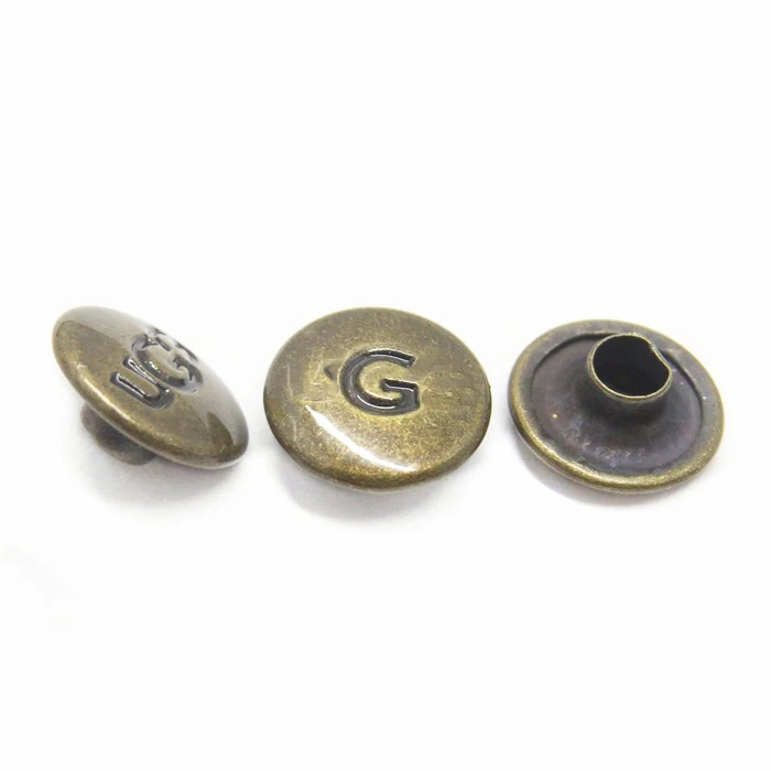 Garment Rivet For Jeans Leather Custom Logo Dual head Rivet Punk clothing