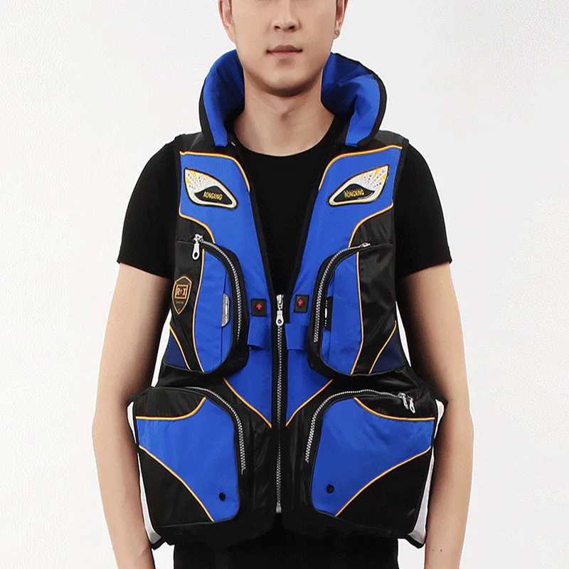 Wakeboard Vest Impact Aid Swim Lifejacket PVC Swimming Water Sport Fishing Life Jackets