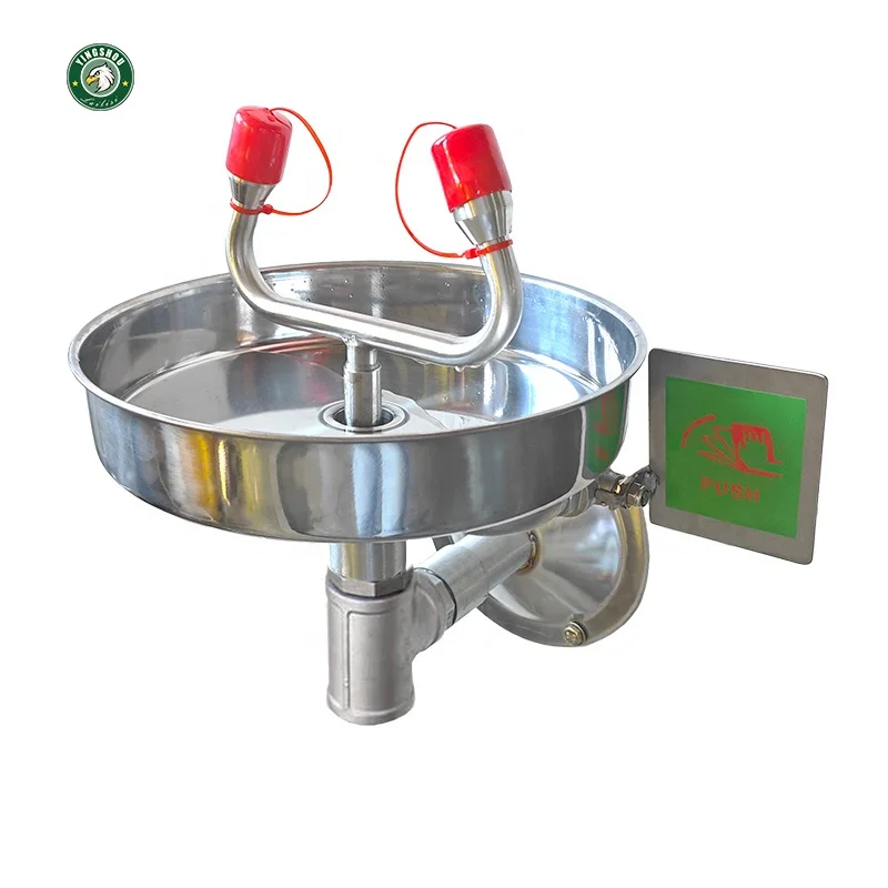 Pedestal Eyewash Station Wall Mounted Stainless Steel Emergency Eye Wash Station