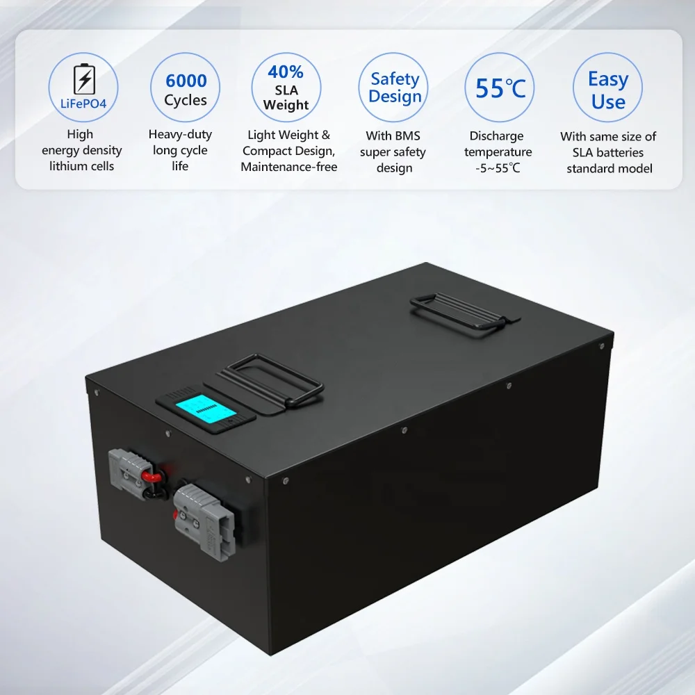 Hot sale lithium battery 48 Volt 200ah high quality lifepo4 51.2V 200ah for AGV, Forklif, Golf cart and Electric Boat