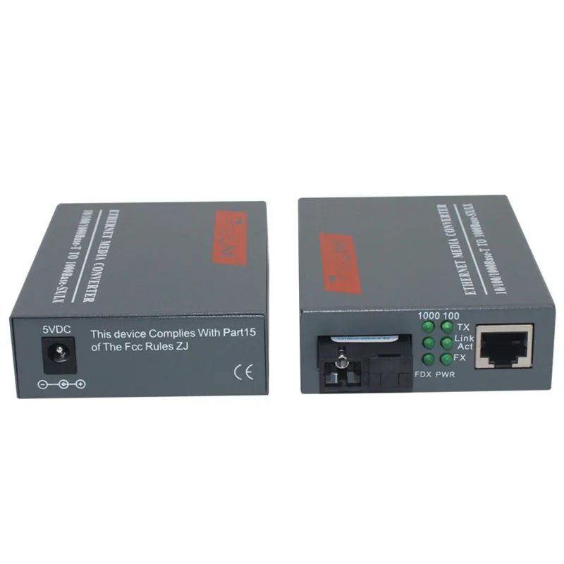 HTB-GS-03AB Ethernet Media Converter 10/100/1000 Base-T To 1000 Base-SX/LX Fiber Transceiver