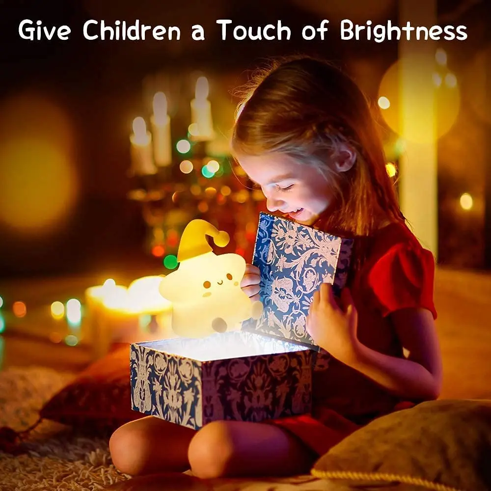 hot sell cheap price best gift led night lamp night lights for kids star silicone lamp