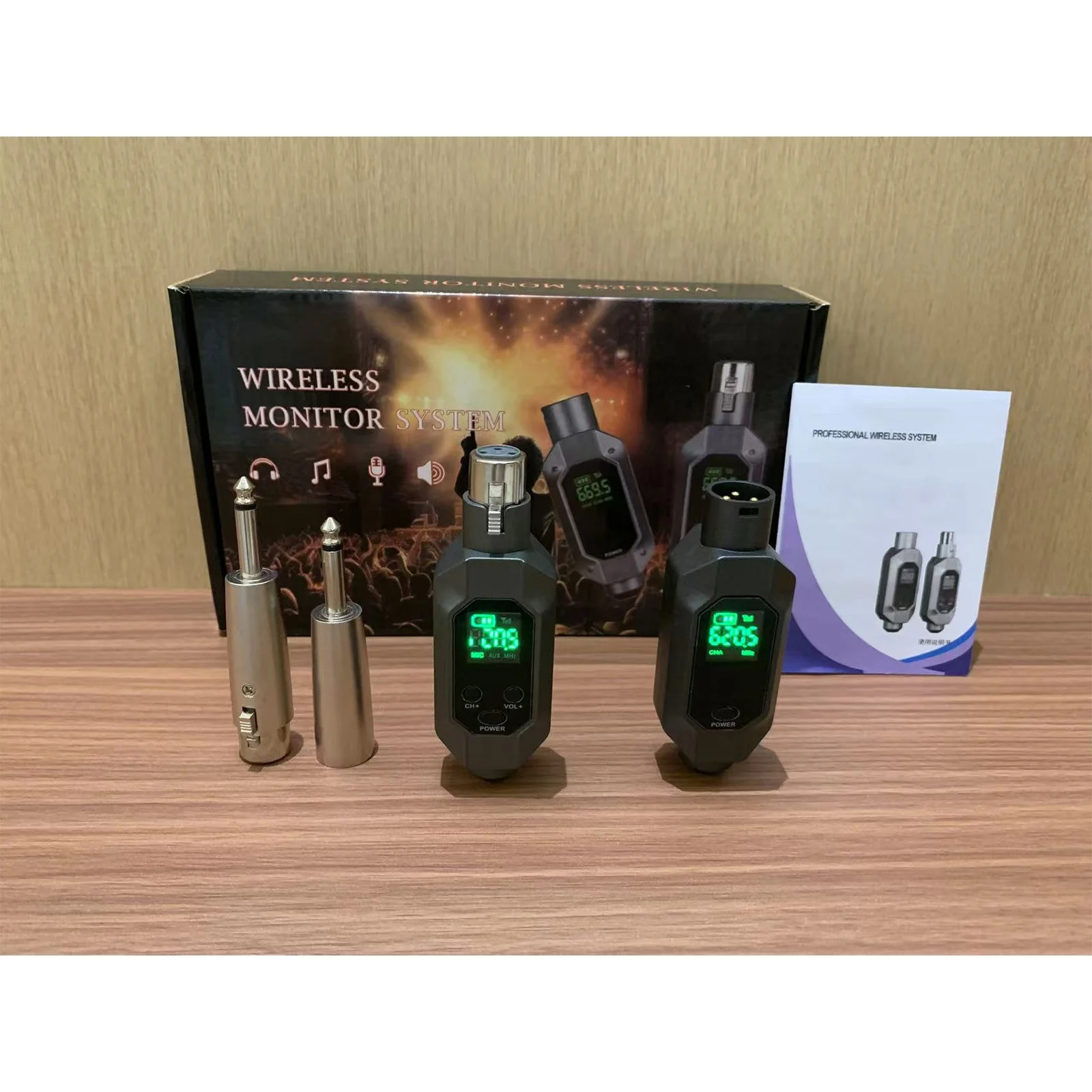 UL41 New Plastic 1Channel UHF XLR Transmitter Converter Wired to Wireless Microphone Adapter Support 5V/48V Both Can Be Used