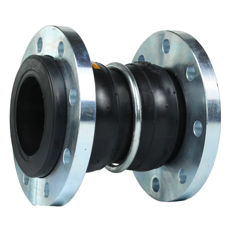High quality flange soft connector shock absorbing rubber expansion joint double ball bellows