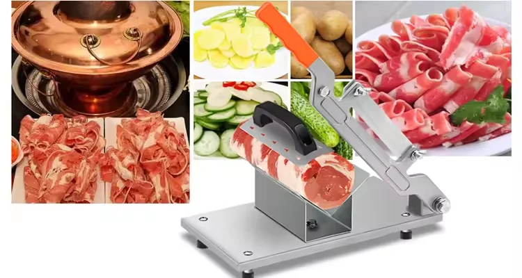 Manual Handheld Meat Grinders Cutting Machine Frozen Beef And Mutton Meat Meat Slicer