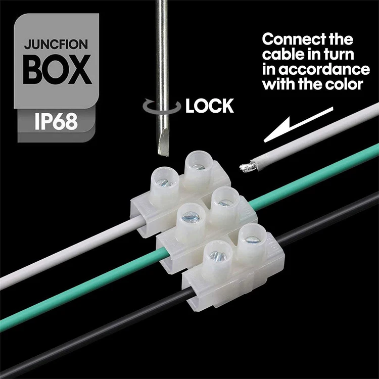 IP68  inner size 72*45*27.5mm 3-way waterproof junction box cable gland electrical box waterproof plastic enclosure junction box