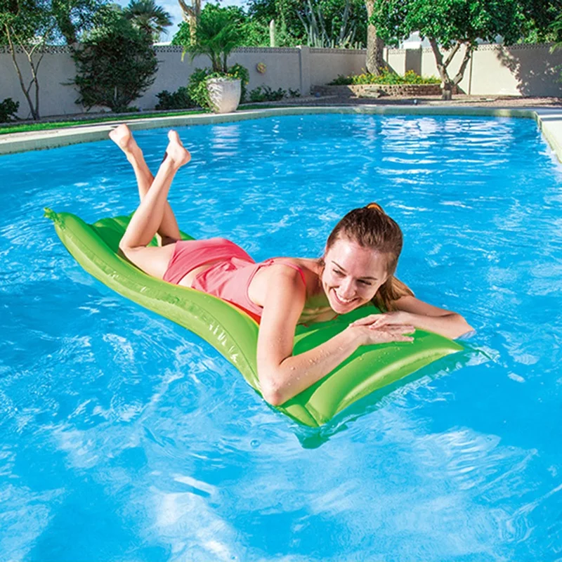 Bestway 44007 H2OGO 6ft x 27in Outdoor Beach Swimming Pool Inflatable Floating Mat Air Mattress