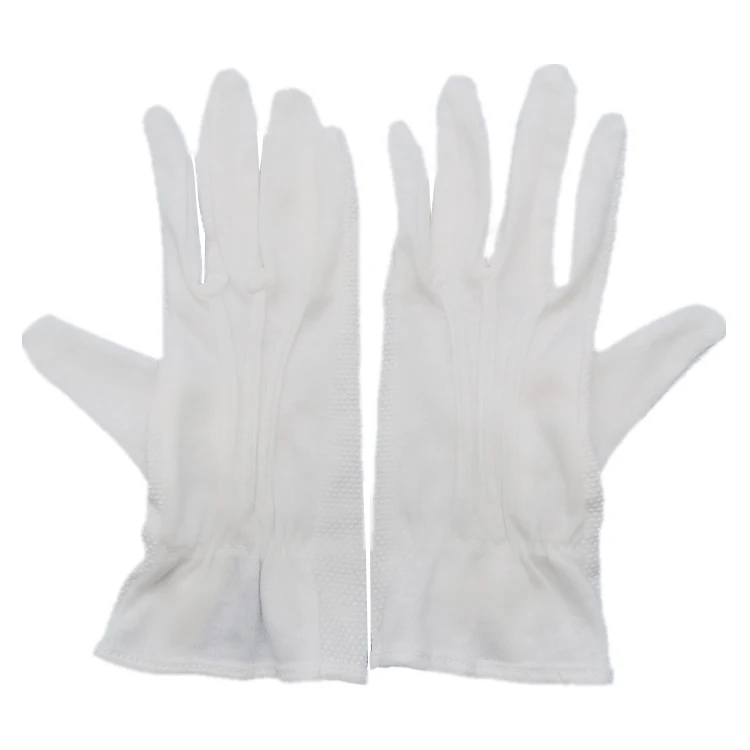 Cheap Comfortable Breathable Jeweled Gloves Anti-Slip Cotton Ceremonial White Gloves