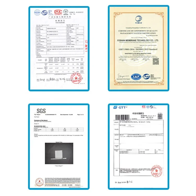 High flow anti virus anti microbial fan coil unit ducted air conditioner pleated panel air filter housing