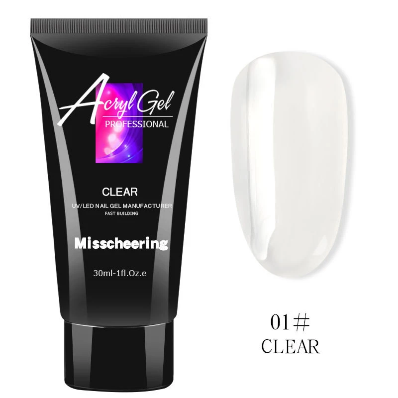 15ml 30ml 60ml poligel custom nail OEM ODM Poly Gel Nail Extension UV Clear Pink White Acrylic gel x nails extension