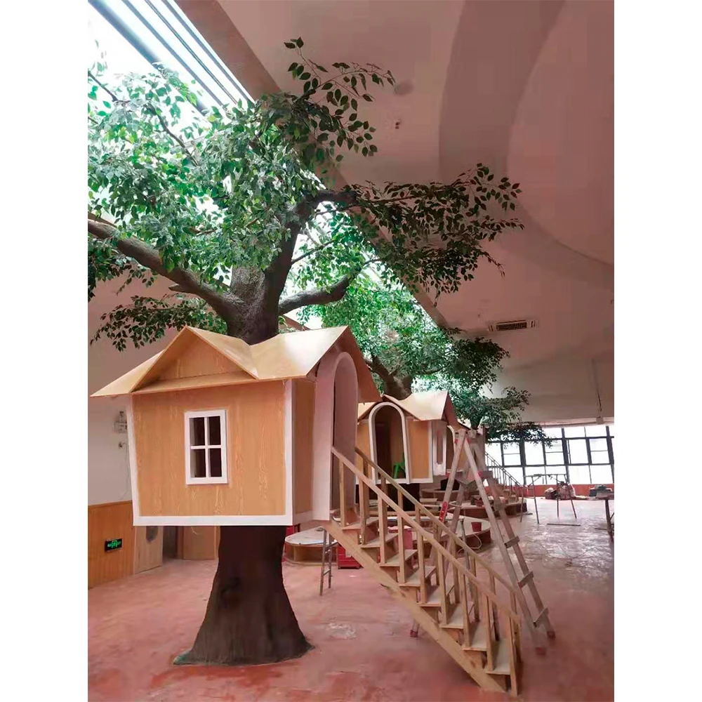Cement Making Anti-Uv Tall Huge Artificial Banyan Tree Large Green Artificial Tree For Indoor Outdoor Decor
