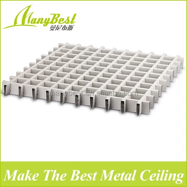 Fashionable 3d Decorative Aluminum Grille Ceiling For Office