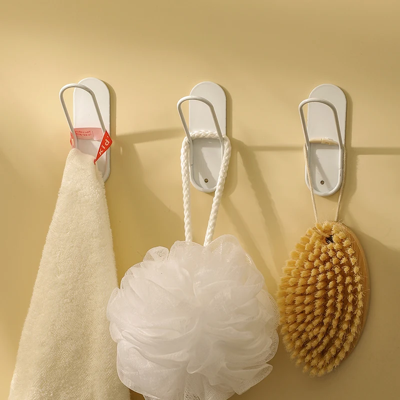 Plastic Wall Hanging Hook Holder Hanger Bathroom Kitchen utensils Organizer Hair dryer air cushion comb storage Hanging Rack