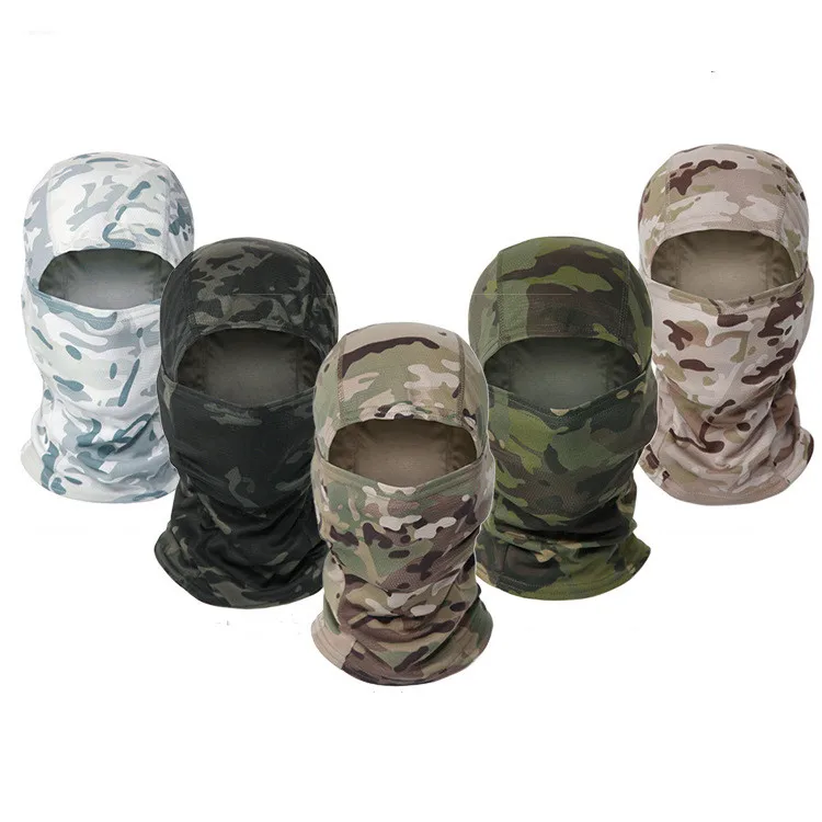 Wholesale Custom Quick Dry Tactical Training  Hunting Cycling Ski Camouflage Face Mask Bandana Balaclava For Men Women