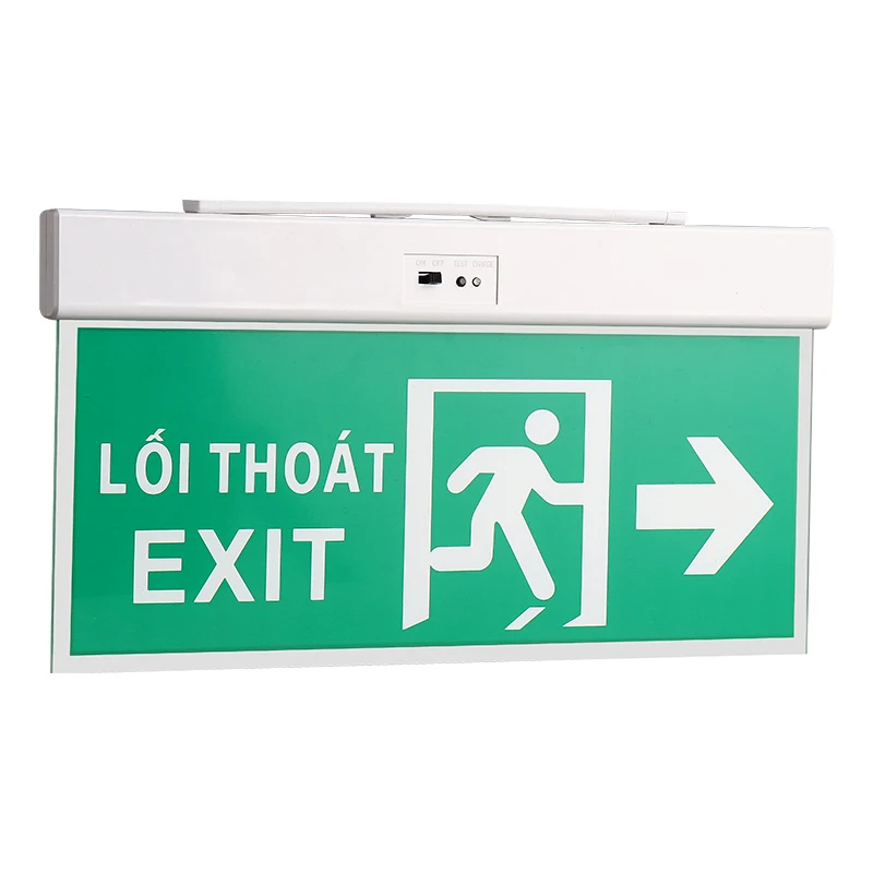 Cheap Price Custom Waterproof Fire Sign Light  Led Emergency Exit Lighting Led Light Exit Sign For Door Supermarket