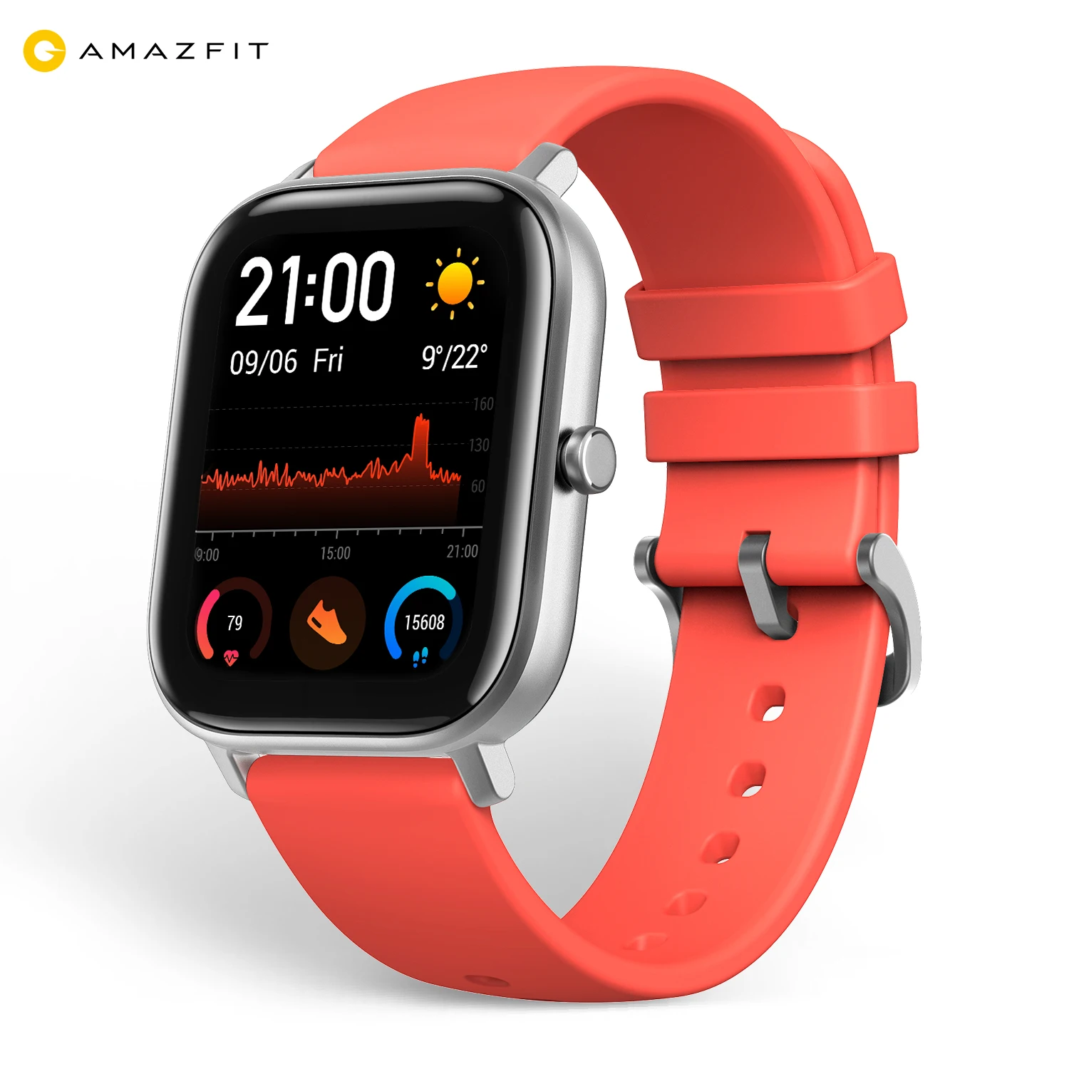 Huami Amazfit GTS Smart Watch Built-in GPS + GLONASS 12 Sports Mode 5 ATM Water Resistant 341 PPI AMOLED Display Watch