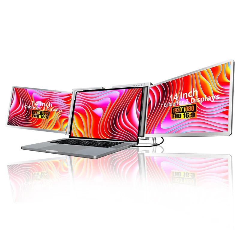 Manufacturer hot selling  OEM/ODM Full HD monitor extra screen for laptop  tri monitor