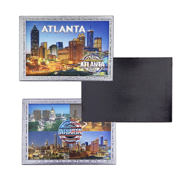 Free Shipping Malaysia Photo Refrigerator Saudi Sticker Foil Paper Fridge Magnet Tourist Souvenir Custom Plant Fridge Magnet