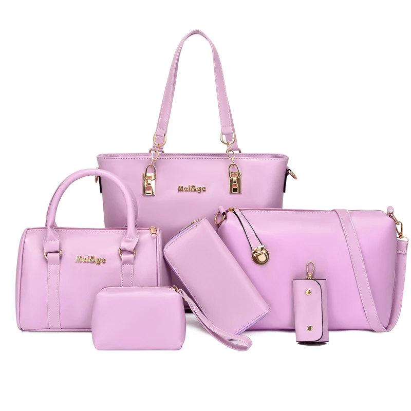 JIANUO High end handbag set name brand handbag 6pcs set bag