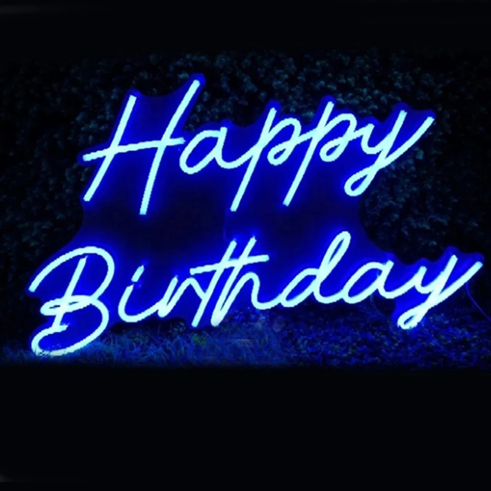 Custom smart wifi dream holiday Christmas Wedding Happy Birthday Outdoor Waterproof decoration rgb 12v 5V Led light Neon