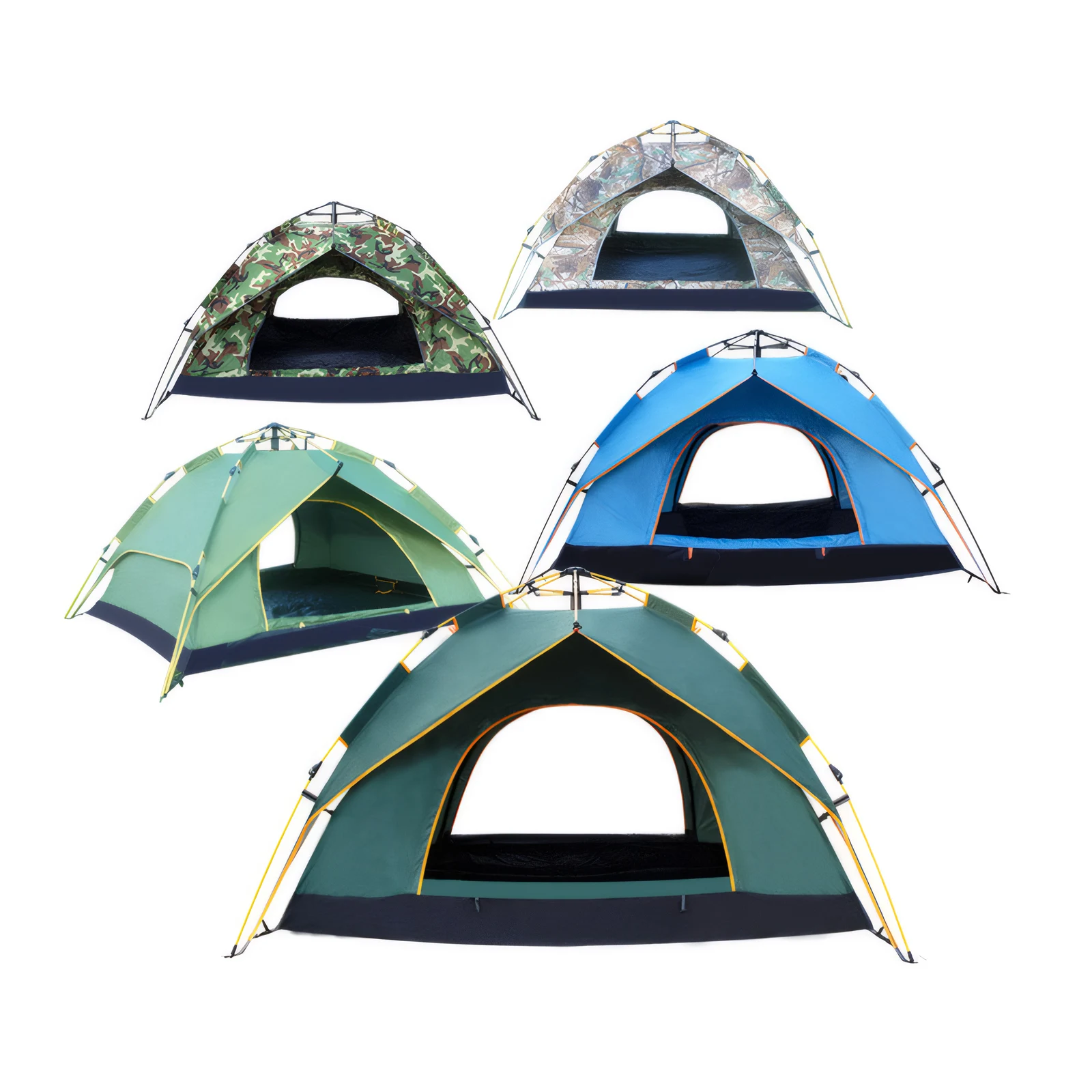 Custom Outdoor Waterproof Pop Up Tent Double-door Automatic Camping Tent Suitable for Family Self-driving Camping Hiking