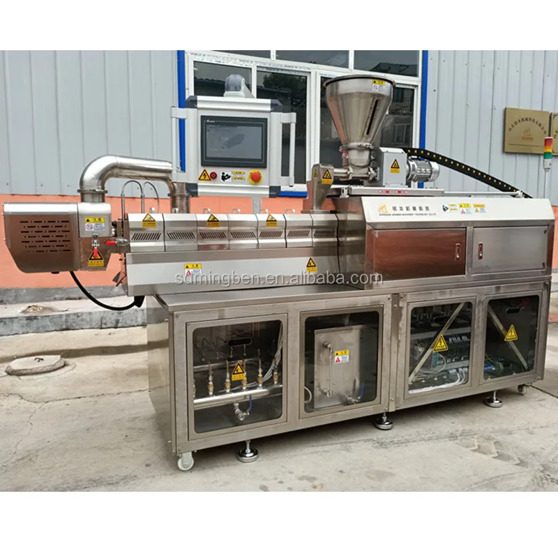 Lab scale double screw extruder man-made rice texting double screw press machine for laboratory and university