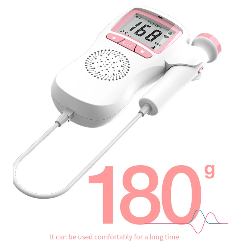 Medical Ultrasound Instruments Portable Baby Heart Fetal Monitor Ultrasonic Doppler For Home Use