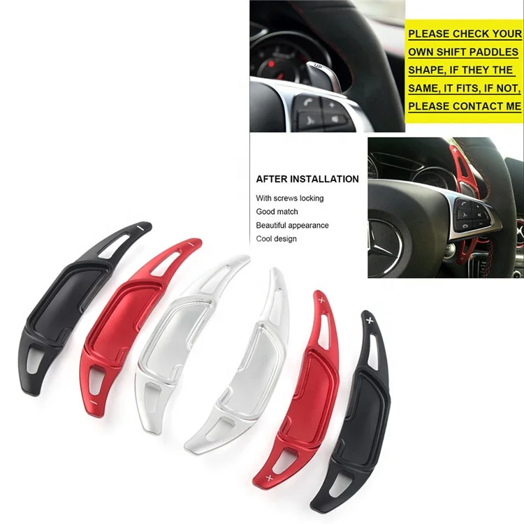 For Mercedes Benz AMG W176 CLA45 C63 2015-2019 Aluminium Car Steering Wheel Shift Paddle DSG Shifter Extension