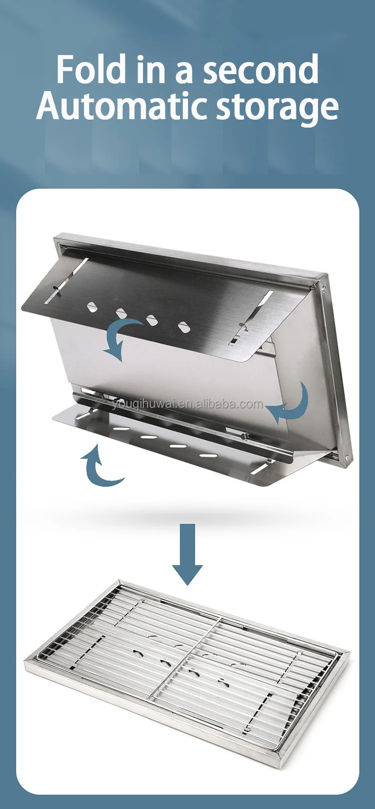 IGT Outdoor Camping Folding 304 Stainless Steel Charcoal Picnic Bbq Grill