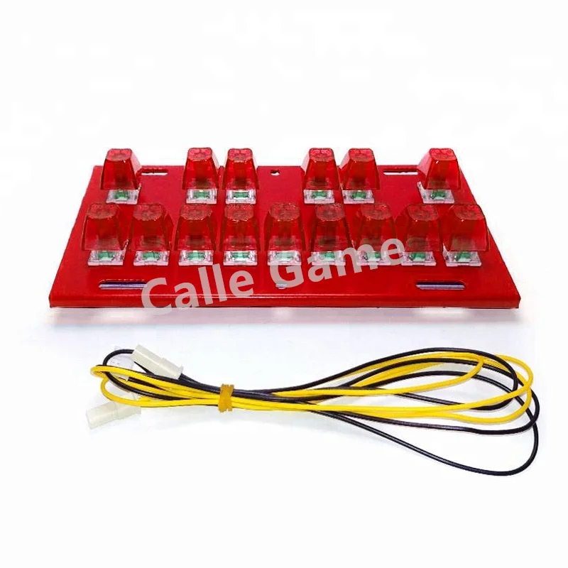Big Type Mario Machine Mechanical Button Switch Keyboard Pikachu Tarjetas Game Machine Lighted Keyboard With 14 Keys