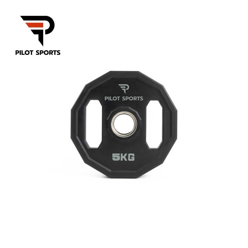 Pilot Sports Wholesale Gym Fitness Weight Lifting Mold Barbell 12 Sides CPU Two Grip Weight Plate