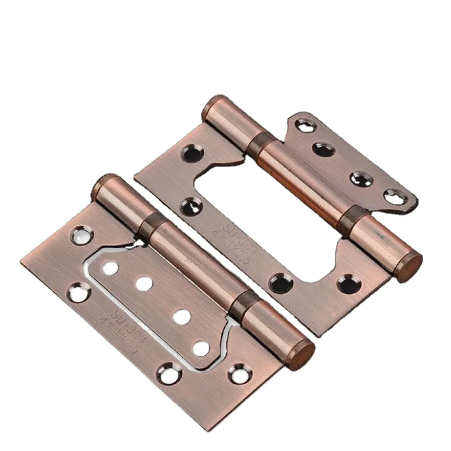 Stainless Steel Butterfly Flat Door Hinge Ball Bearing Pin Door Hinge with Crown Head for Wood Door Child and Mother Hinge