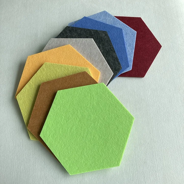 
Wholesale sound insulation feature hexagon felt board pinboard bulletin memo board for home decor 