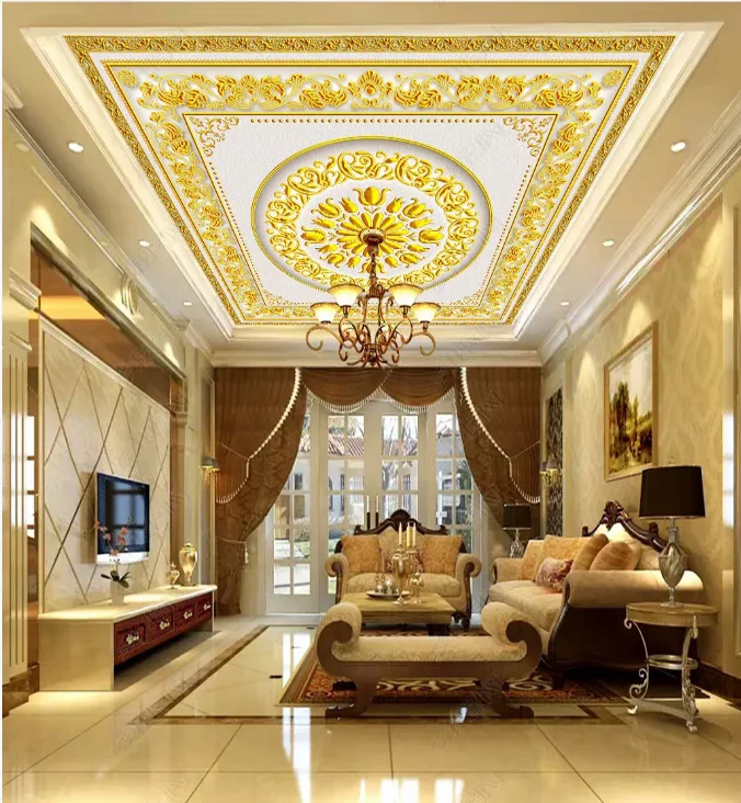 pop style moon universe Bed room Ceiling decor night decorative films printed stretch ceilings  film design