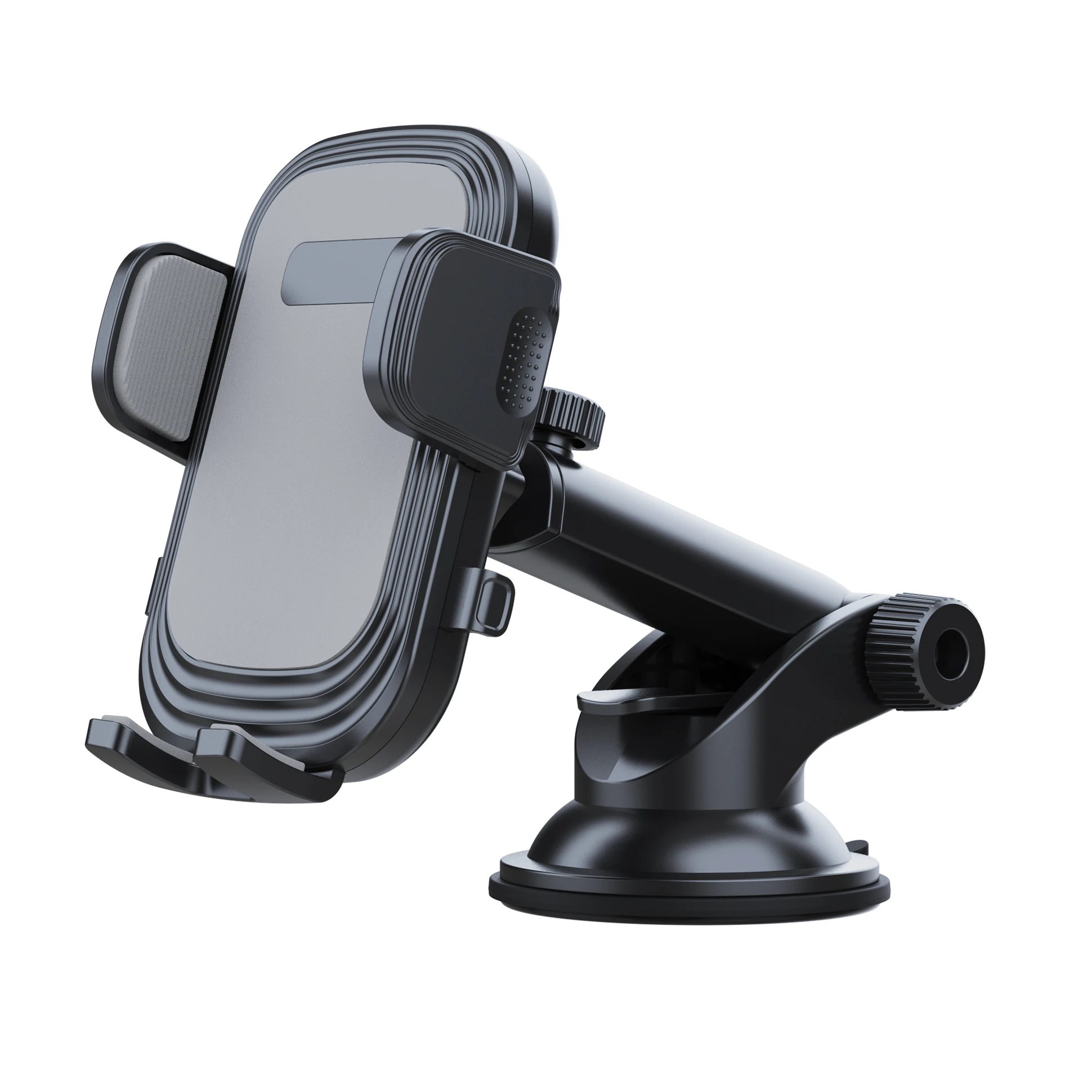 2022 New Car Phone Holder Dashboard Sucker Mount Telescopic Long Arm Stand One-Click Release Socket with Retractable Clamp Arms