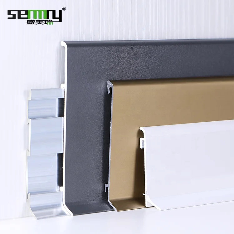 flooring accessories skirting board Powder Coating wall baseboard bending skirting board aluminum flexible flooring skirting