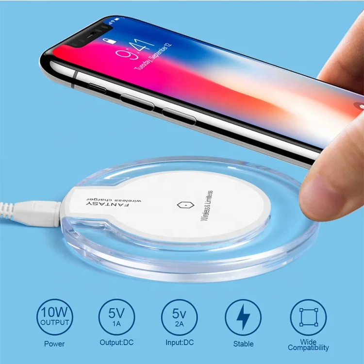 Cheapest Promotion Gift QI 10W Output Fast Charging Mobile Phone Wireless Charger for iPhone samsung