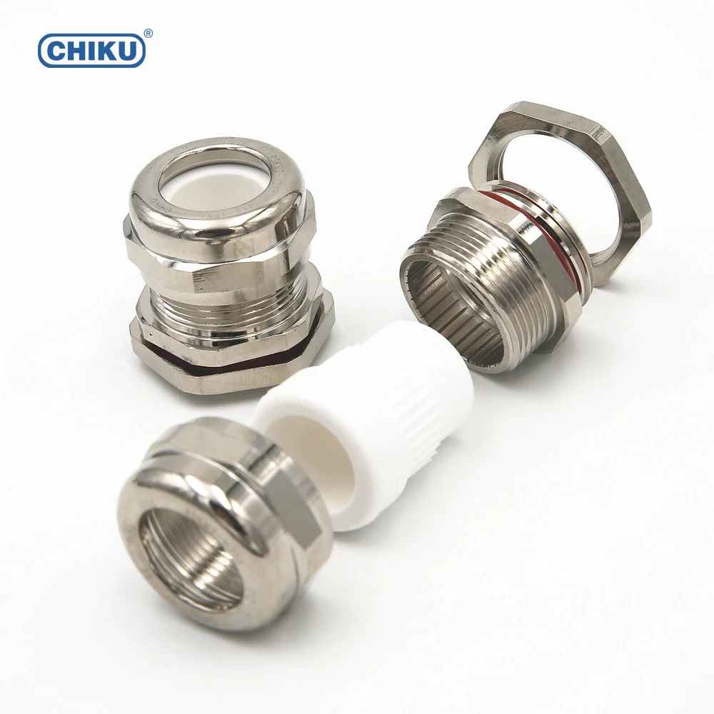 M25 waterproof metal cable gland nickel plated brass IP68 applied for New energy vehicles