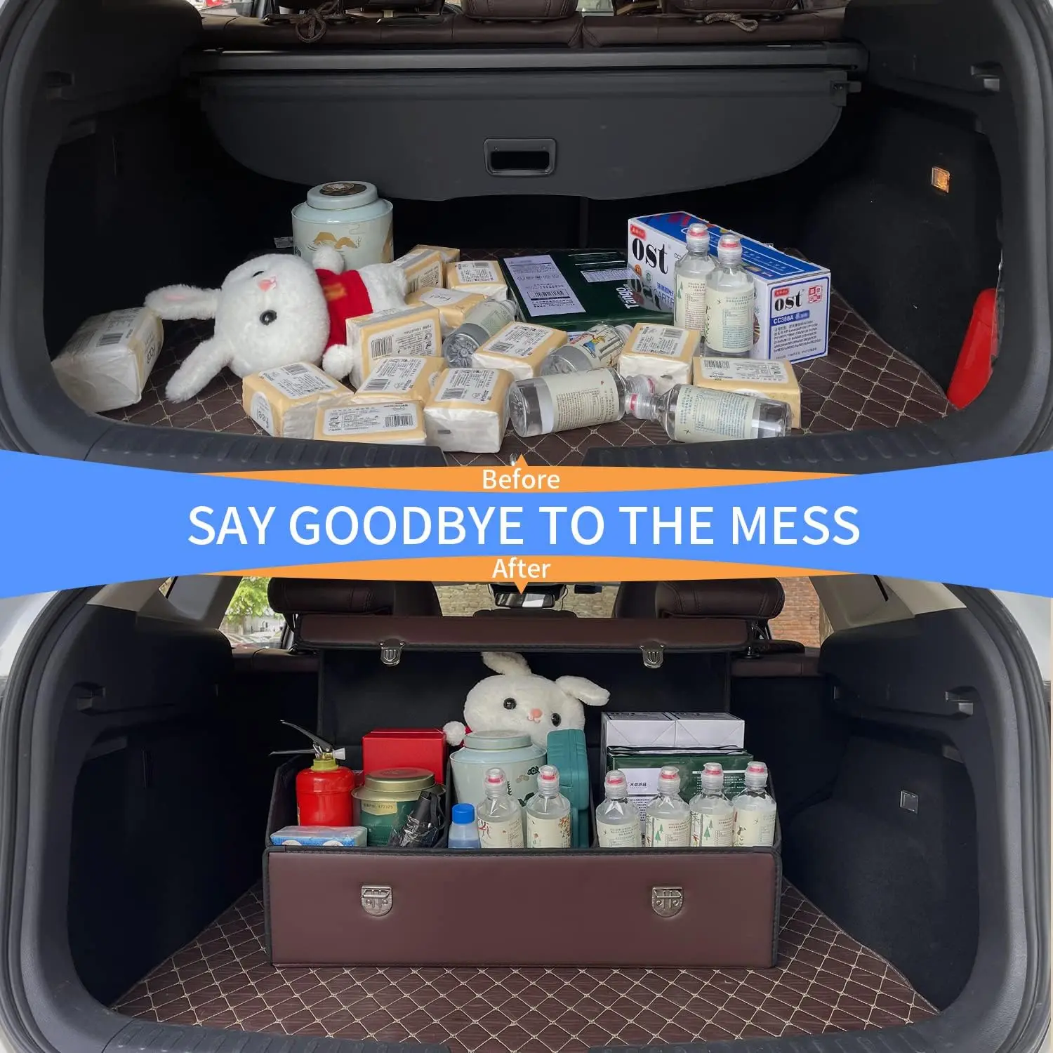 KUYUE Collapsible Car Trunk Organizers and Storage Foldable Folding Rectangle Customizable Foldable Plastic Box Storage 500pcs