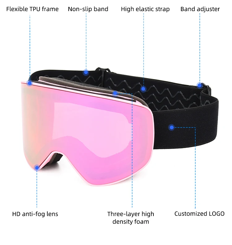 Factory Supplier Kids Snowboard Goggles for Boys Girls Youth Age 7-14 Children Custom Winter Snow Sports Skiing Goggles