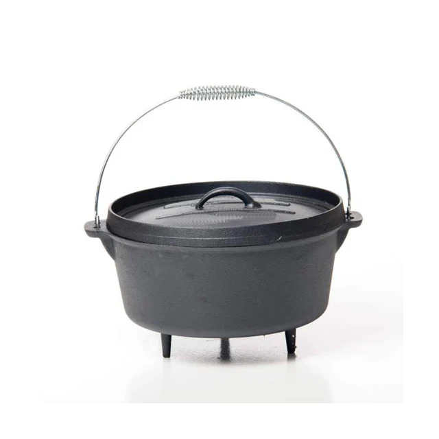 High Quality Outdoor Camping Hanging Cooking Pot Frying Pan Stew Cast Iron Dutch Oven
