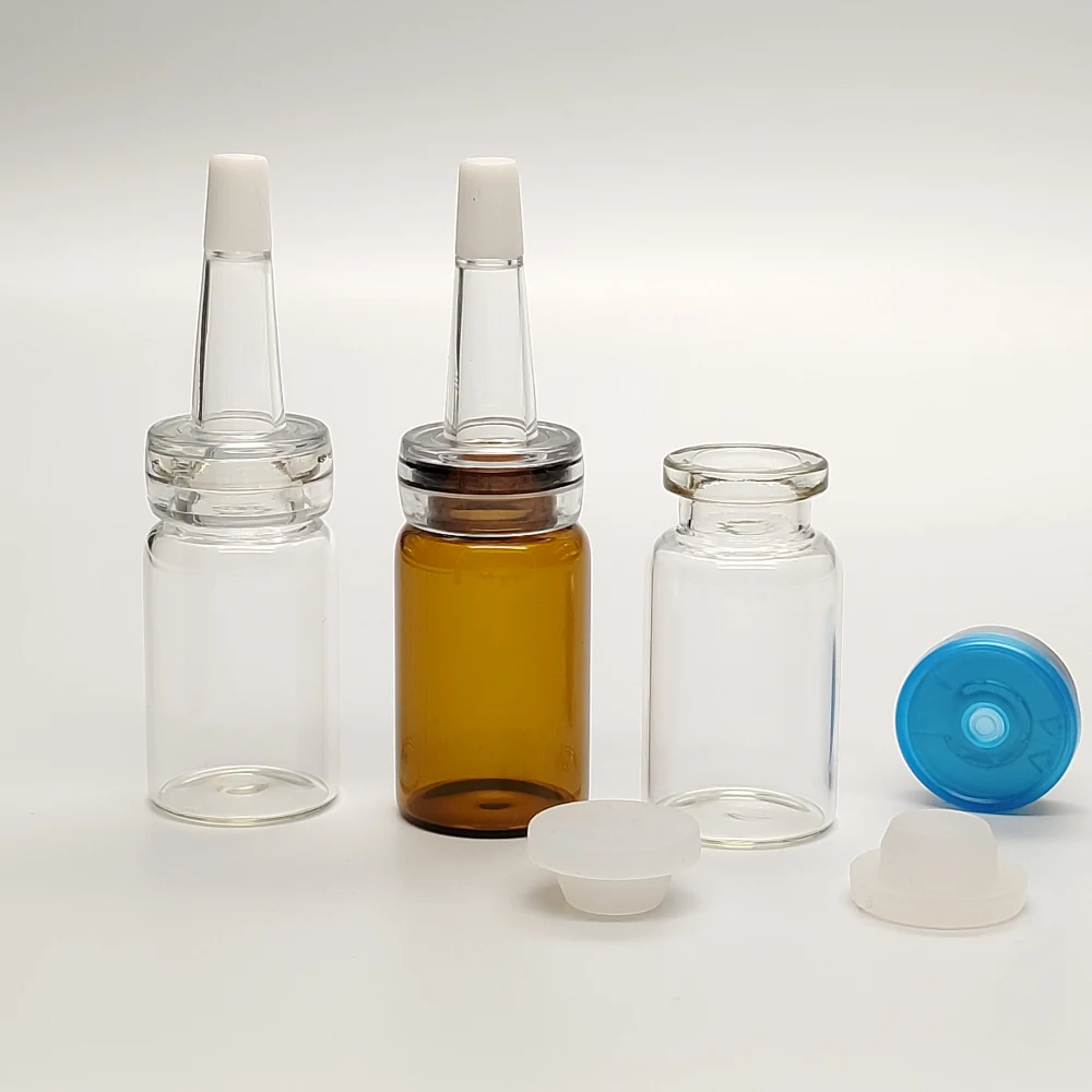 Hot Sale 15ml Glass Sterile Vial With Stopper And Flips Off Aluminum Cap