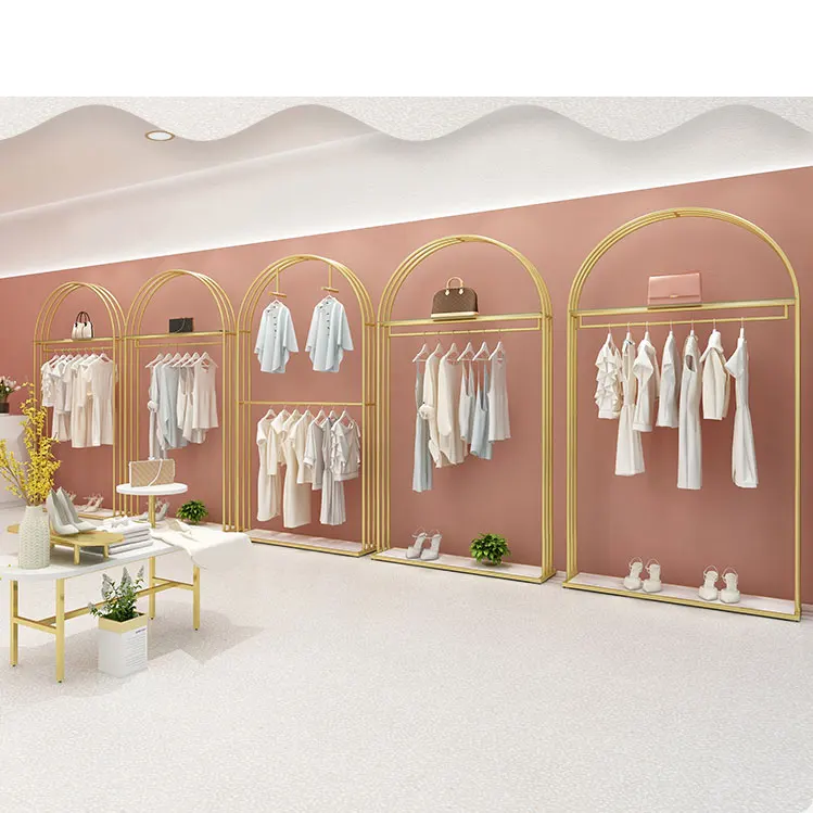 TMJ-784 Custom Retail Store Fixtures Clothing Retail Store Free Standing Standing Display Rack