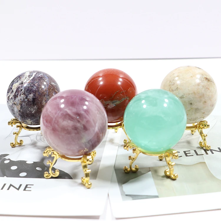 Natural Sun Moon symbiosis Healing Crystal Gemstone Ball Price Sphere Sculpture Figurine
