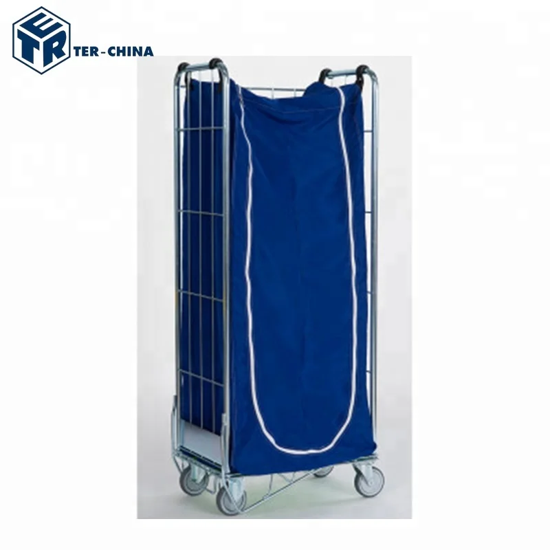 Customized sizes high quality hevy duty foldable steel logistics roll cage roll container mesh trolley