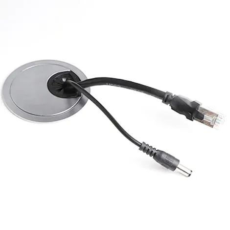 Factory Directly Sell Aluminium Table Wire Manager Rectangular Brush Wire Cable Table Hole Cover Management