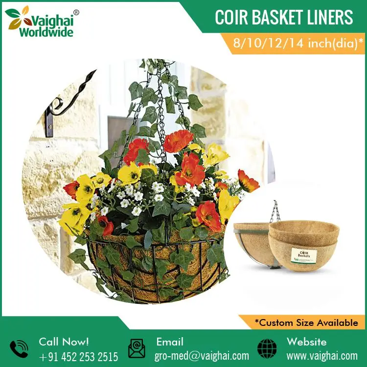 Wholesale Decorative Coco Coir Hanging Basket Liners Planters at Best Price