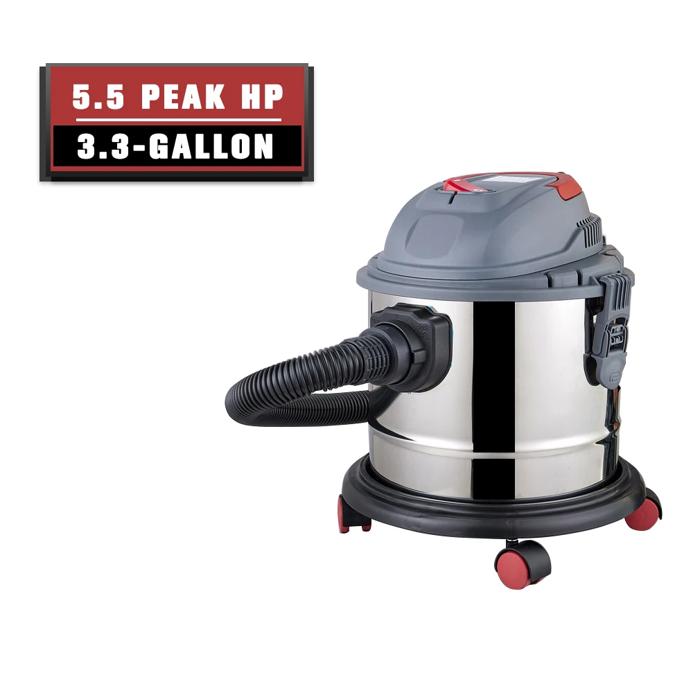 JIENUO Wet & Dry Industrial Vacuum Cleaner 15L Stainless Steel Tank Workshop VAC with Blower Garage & Workshop JN302-15L