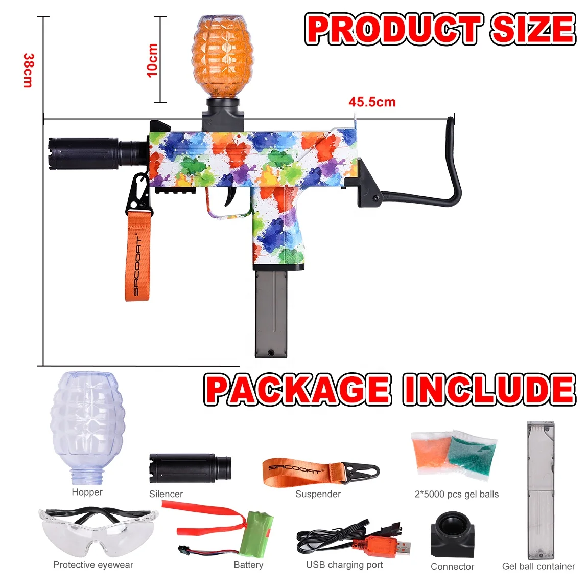 Amazon hot sale water gun bullet gel blaster gel ball gun out door shooting toys