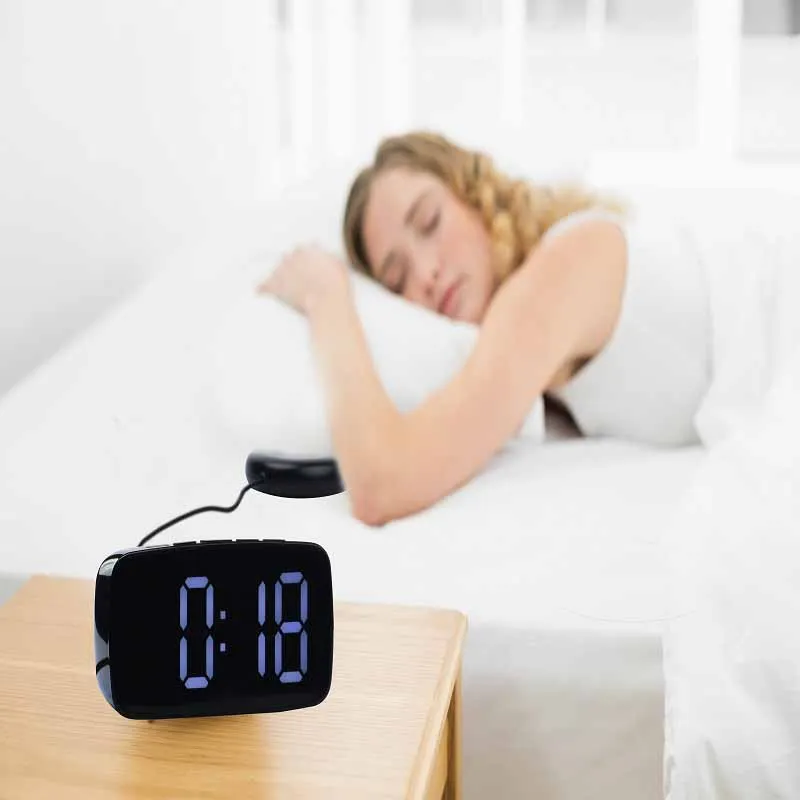 FENGFUN LED Alarm Clock with Shaker,Vibrating for Heavy Sleepers, Deaf and Hard of Hearing table digital clock